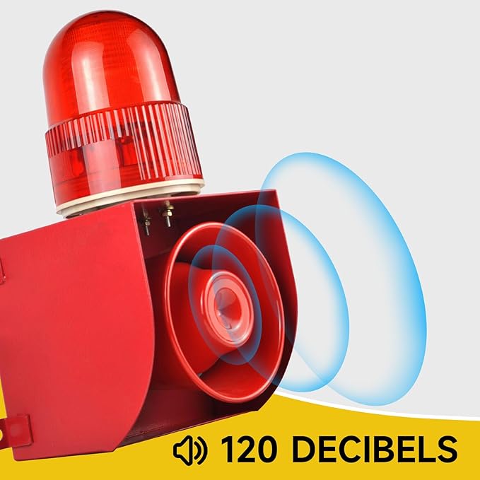 EOKHEOY Outdoor Security Siren Alarm 1.24 Mile Range Wireless 120dB Loud - Image 3