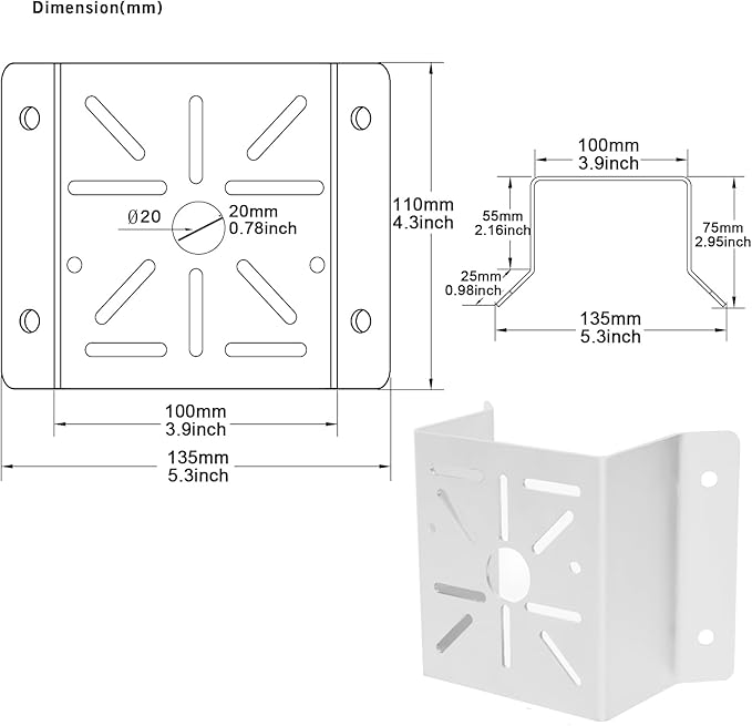 WiTi Universal Corner Mount for Security Camera, Solid Metal Mounting Corner - Image 5