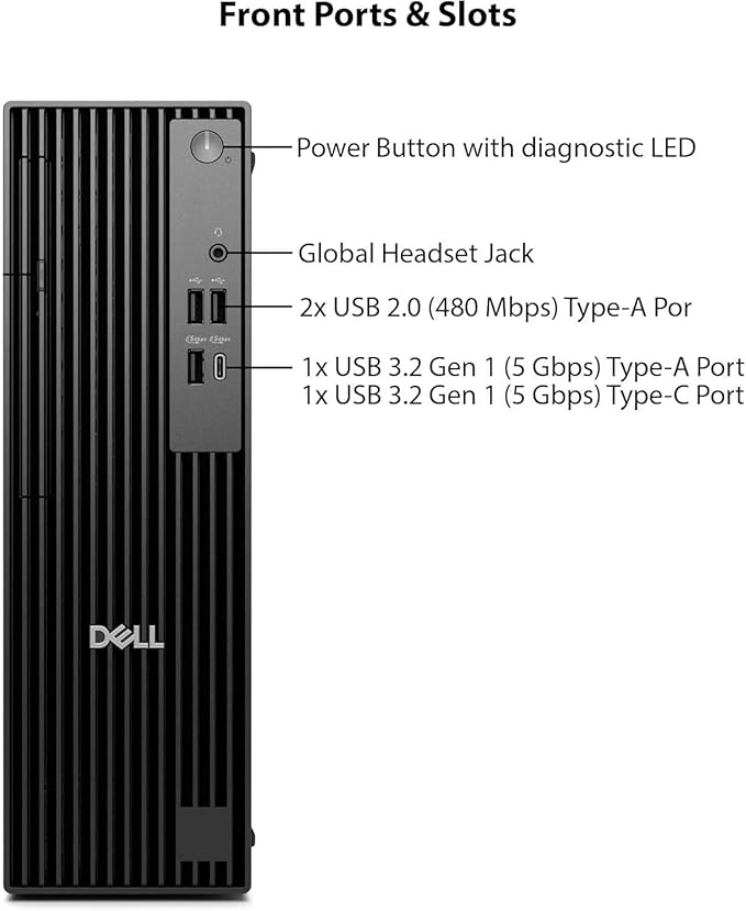 Dell Pro Slim QCS1250 Business Desktop, New OptiPlex Version, Ultra-Quiet Design - Image 3