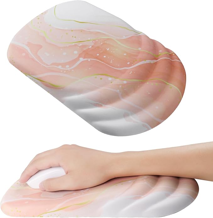 Mouse Pad Wrist Wrist Rest, Comfortable Memory Foam Wrist Rest, Non-Slip PU Base by KEPUTAIER