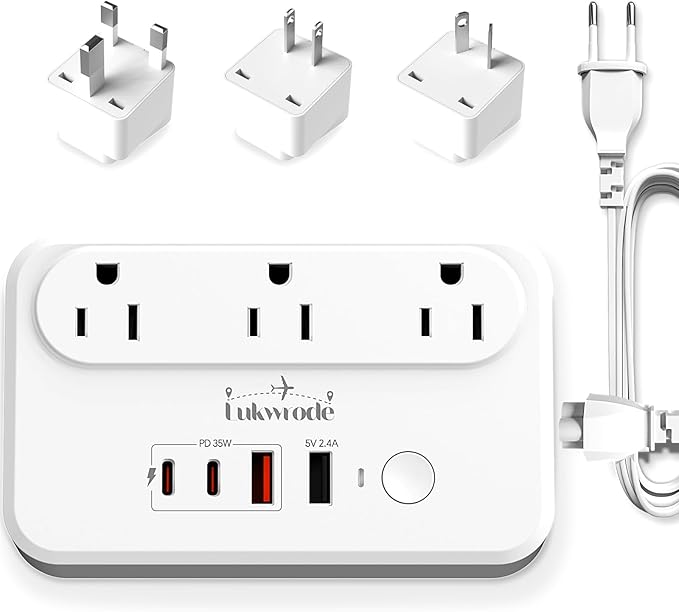 Lukwrode 220V to 110V Voltage Converter Universal Travel Adapter by Unknown