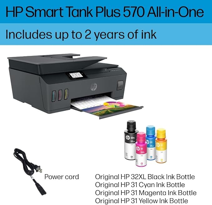 HP Smart Tank Plus 570 Wireless All-in-One Ink Tank Printer - Image 6