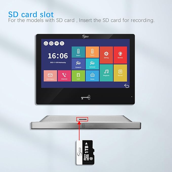 Wired Video Apartment Intercom System, Door Phone Kit, 10 Inch Touch Monitor - Image 8