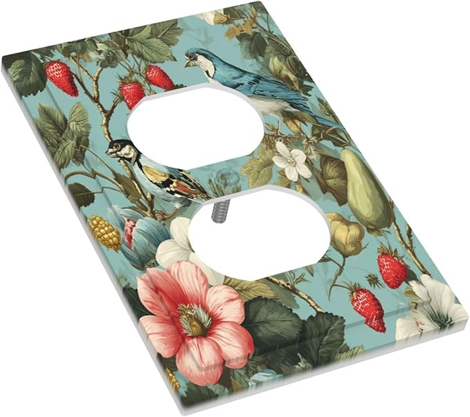 Bvtewkhz William Morris Flower Duplex Outlet Wall Plate Cover Decorative Light - Image 3