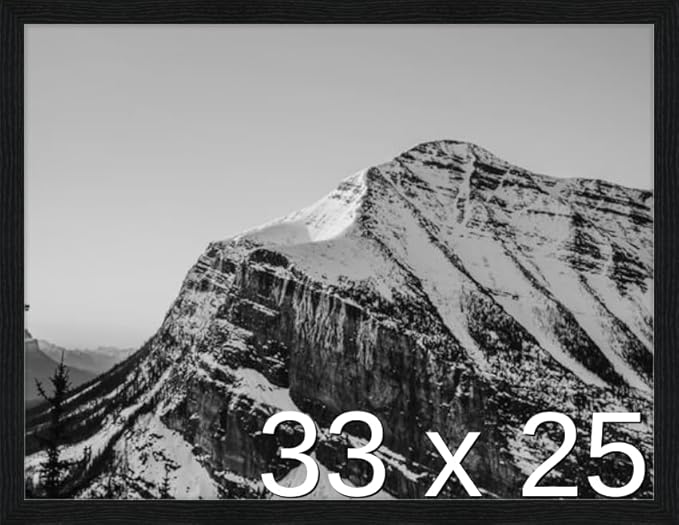 Frame It Easy 33 x 25 Black Grain Wood Frame by FrameItEasy