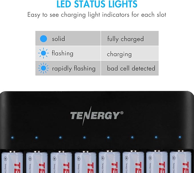 Tenergy TN477U 8-Bay Fast Charger - Image 6