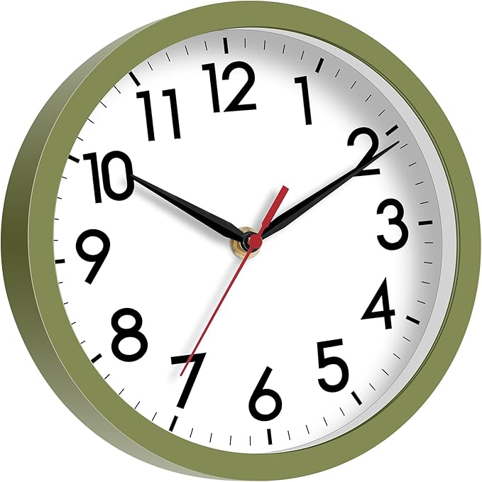 AKCISOT Wall Clock 8 Inch Silent Non-Ticking Modern Clocks Battery Operated - Image 8