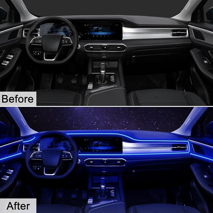 Interior Car LED Strip Lights APP Control, 5 in 1 RGB 16 Million Colors Ambient - Image 8