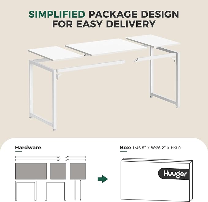 Huuger Computer Desk, 80 Inch Office Desk, Gaming Desk - Image 8