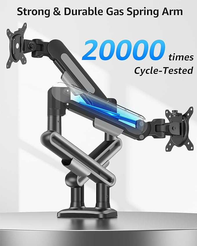 MOUNTUP Dual Monitor Mount Holds 4.4-26.5lbs, Heavy Duty Monitors Arm - Image 7
