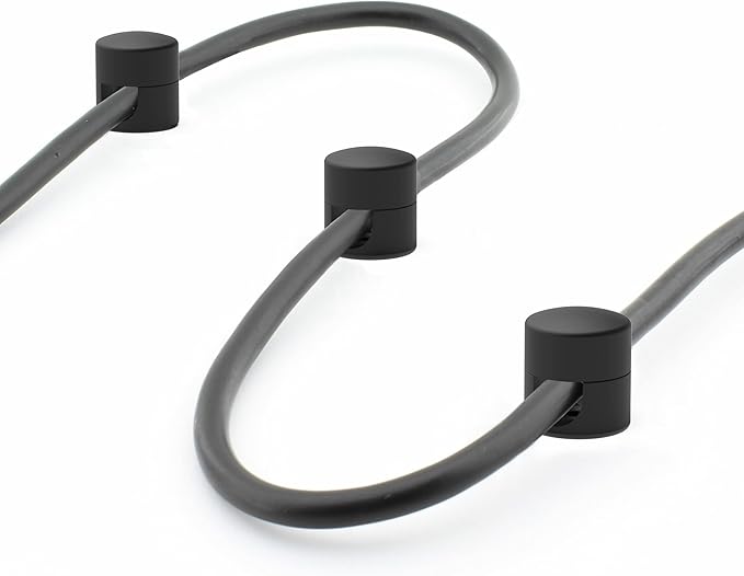 ICONIT Cable Anchors for Desk Organization Black | Premium Aluminum Cord - Image 8
