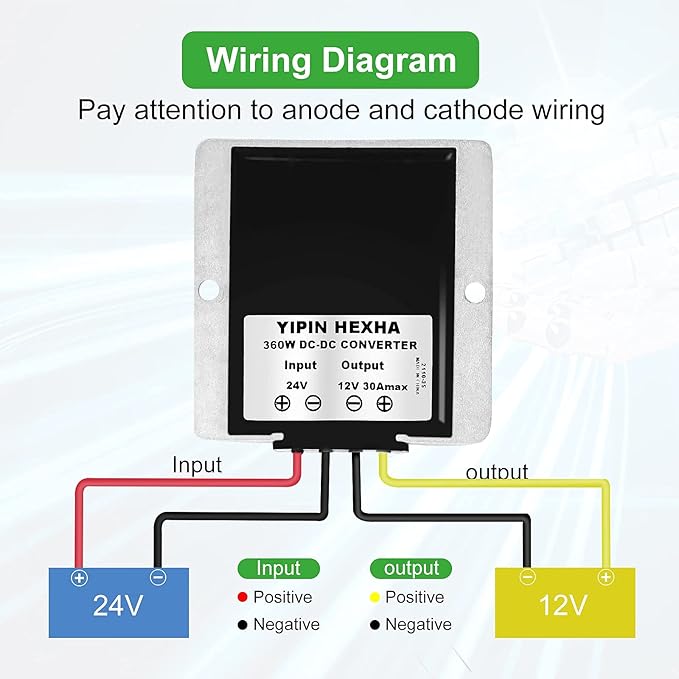 DC 24V Step Down to 12V 30A 360W Converter Regulator Waterproof Buck Power - Image 6