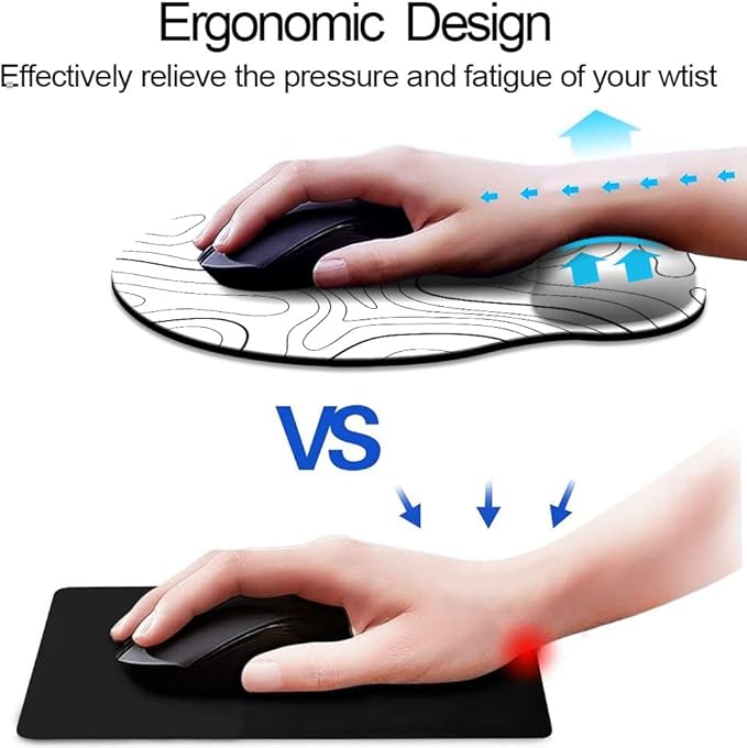 Ergonomic Mouse Pad with Wrist Support, Mouse Pad with Wrist Rest, Relieve - Image 2