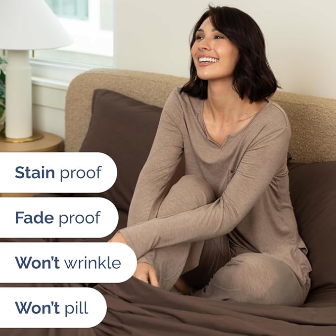 Split Head King Sheet Set – 4 Piece Flex Split Top King Sheets - Image 6