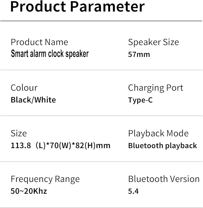 Felvoro Smart Alarm Clock with Wireless Bluetooth 5.4 Speaker & Dynamic RGB - Image 5