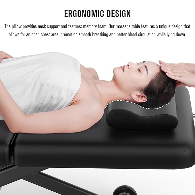 pouseayar Heavy Duty Electric Massage Table, Electric Lift & Backrest, 2 Motor - Image 6