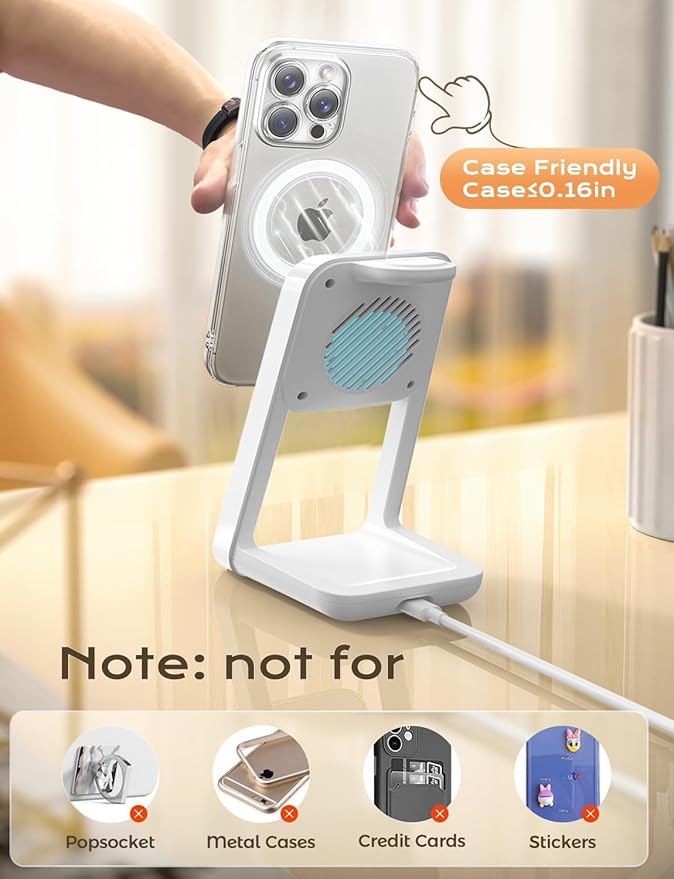 Apor 3 in 1 Charging Station for iPhone, Magsafe Wireless Charger - Image 8