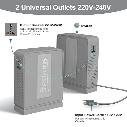 BESTRANS 2000W Step Up Transformer 110v to 220v Converter, Heavy Duty Voltage - Image 3