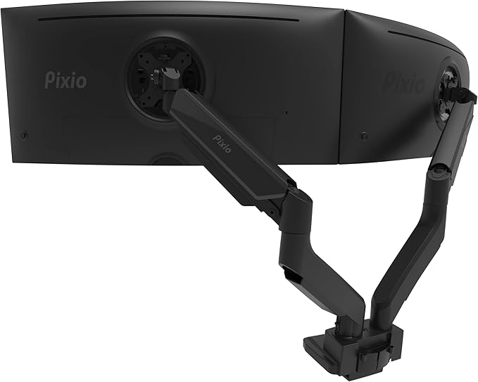 Pixio PS2D Ultrawide Heavy-Duty Premium Dual Monitor Arm Stand Desk Mount by Pixio