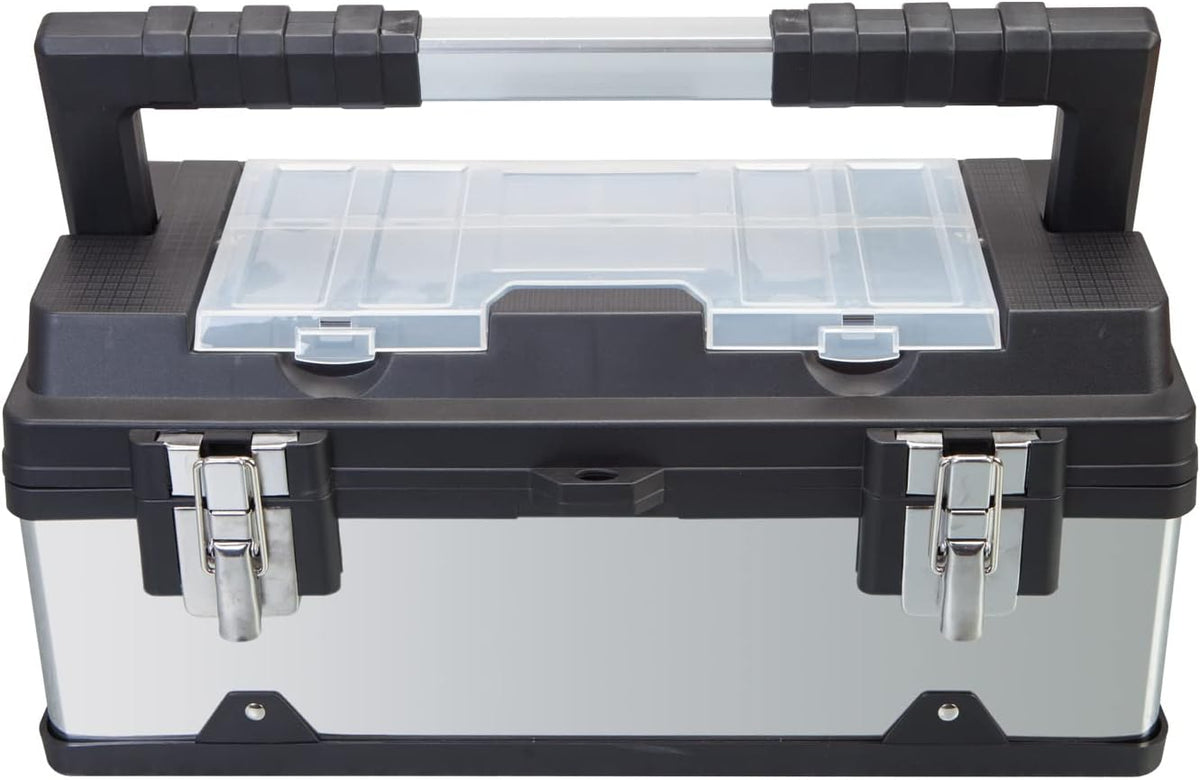 tce 18-inch tool box stainless steel&plastic portable toolbox, main product view