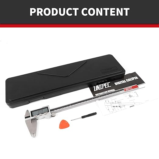 Unipec 12 Inch Digital Caliper, 150mm Calipers Measuring Tool - Image 7