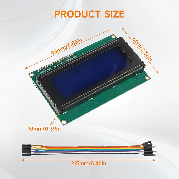 HUAREW 2pcs I2C IIC TWI 2004 Serial LCD Display Module 20x4 Compatible - Image 2