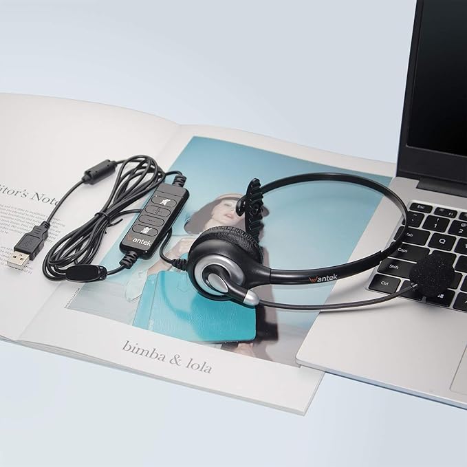 USB Headset with Microphone Noise Cancelling & Audio Controls, Computer - Image 7