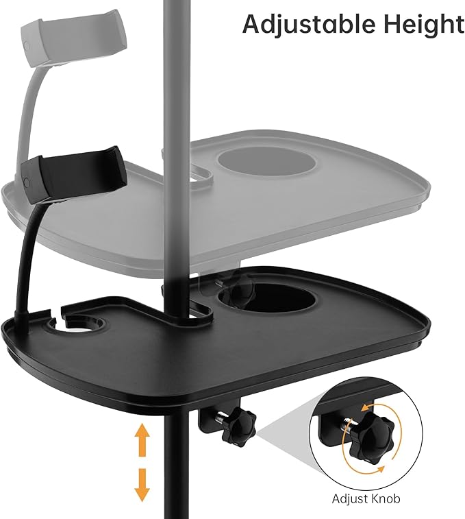 Microphone Stand Tray with Mic Phone Holder, 12.2" x 7.91" Large Shelf - Image 5
