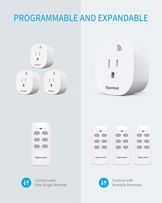 Syantek Remote Control Outlet Wireless Light Switch - Image 5