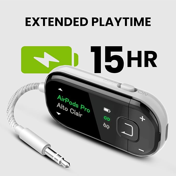 Avantree Voyager – OLED Display & Latest Auracast Bluetooth 5.4 Adapter - Image 7