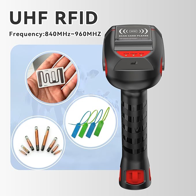 Alacrity Wireless Charging 1D 2D Barcode Scanner, UHF RFID Tags Reader - Image 5