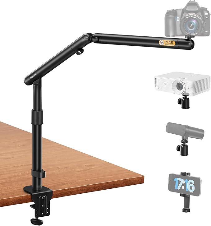 SupeDesk Overhead Camera Mount, Adjustable Desk Mount by SupeDesk
