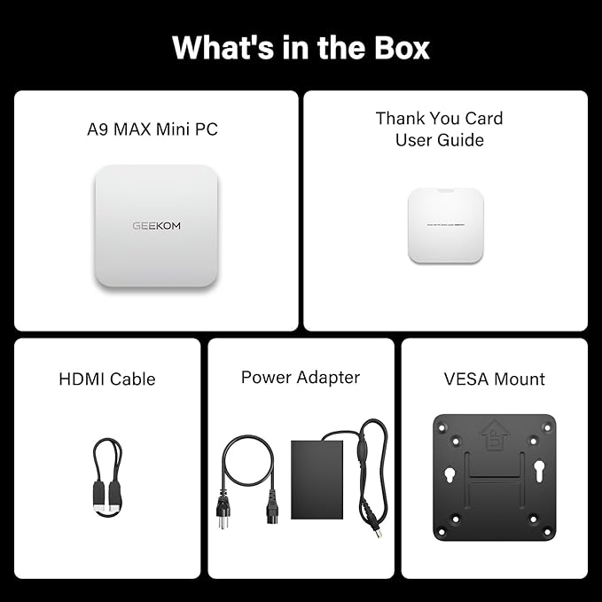 GEEKOM A9 Max AI Mini PC, with AMD Ryzen AI 9 HX 370, Copilot+ PC, Radeon 890M - Image 11