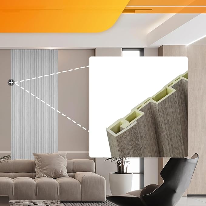 OUZUGIE 8-Pack 57 Inches, WPC Slat Wall Panel Trim, Corner Guard - Image 3