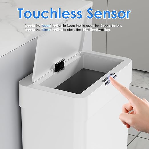 AthLike Sensor Trash Can, Touchless Motion Sensor Trash Bin, Smart Automatic - Image 5