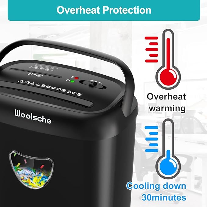 Home Office Paper Shredder, 14-Sheet Cross Cut - Image 6