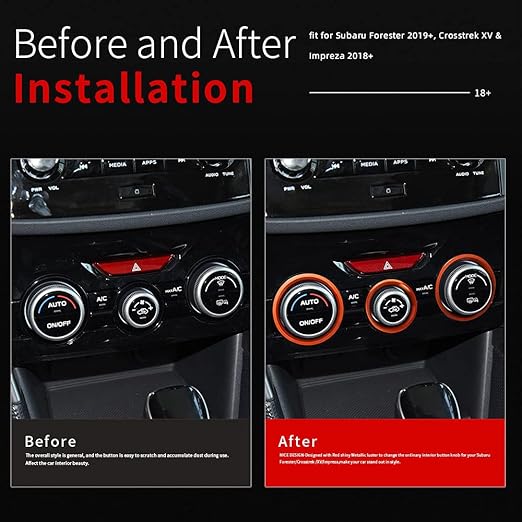 Auovo AC Climate Control Knob Outer Ring Covers Accessories - Image 2