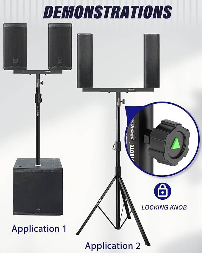 Vondynote Dual Speaker Mount Bar Mounting Fork Bracket Speaker Pole Width - Image 3