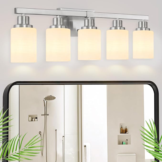 DIKAIDA 5-Light Bathroom Light Fixtures, Modern Bathroom Wall Lights Over Mirror - Image 8