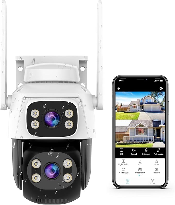 VSTARCAM Dual-Lens Security Cameras Wireless Outdoor, Pan/Tilt 360° View by VSTARCAM