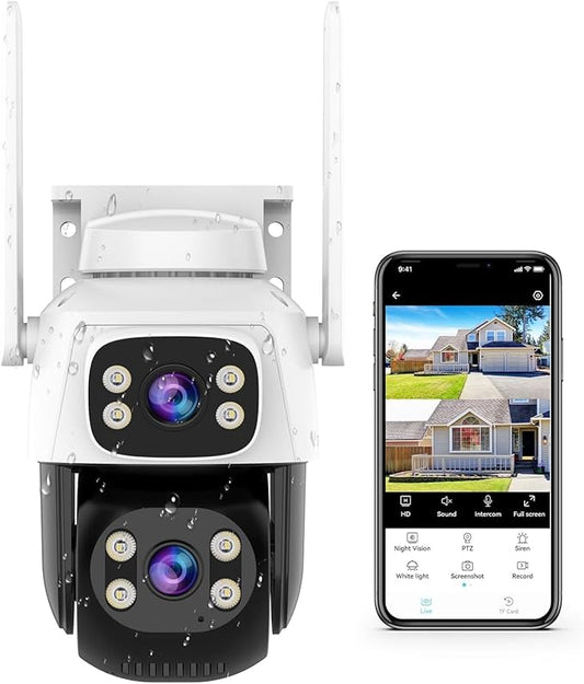VSTARCAM Dual-Lens Security Cameras Wireless Outdoor, Pan/Tilt 360° View by VSTARCAM