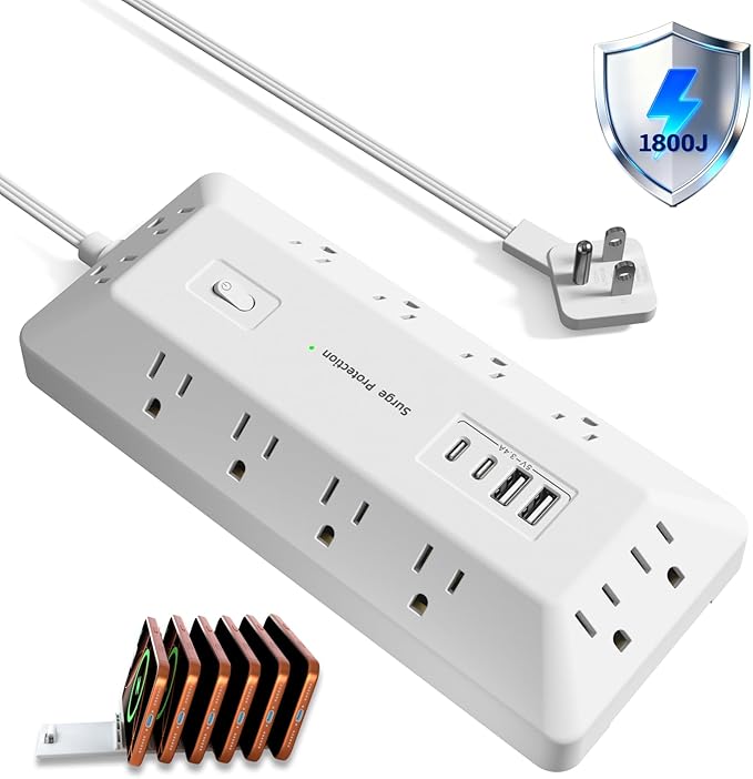 Inhwatek Surge Protector Power Strip - Image 7