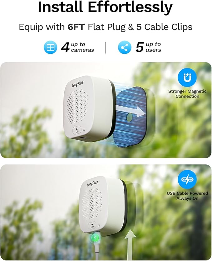 LongPlus 5MP Safe View Window Camera: 2 Packs 3K Window Cameras - Image 8