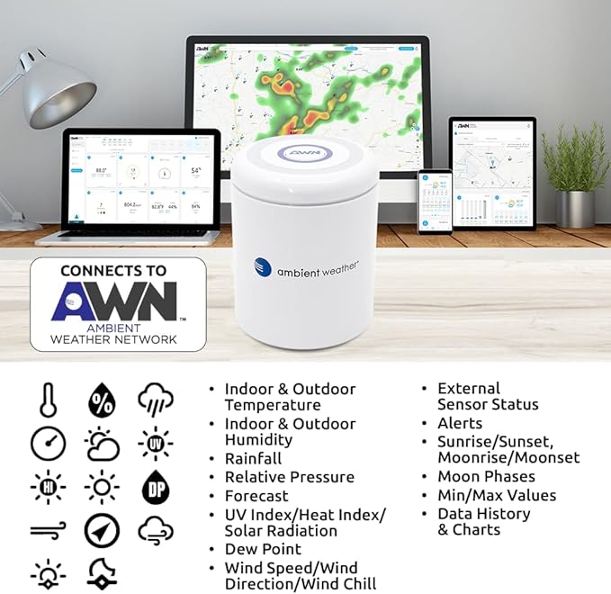 Ambient Weather WS-5000-IP3 Ultrasonic Professional Smart Weather Station - Image 4