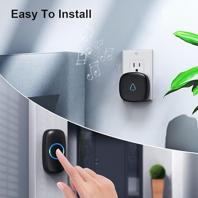 SECRUI Wireless Doorbell with 2 Receivers 2 Push Buttons, Easy installation - Image 2