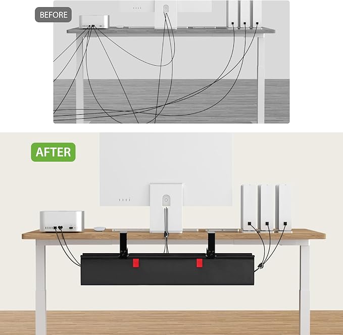 KEEGH No Drill Under Desk Cable Management Tray - Image 7