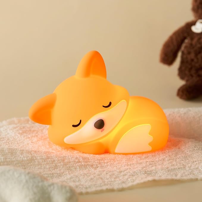 ATSUI Fox Night Light, LED Squishy Novelty Animal Lamp, Food Grade Silicone by ATSUINIGHTLIGHT
