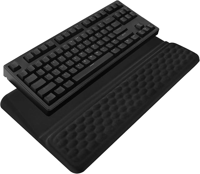 Computer Keyboard Stand with Wrist Rest, Ergonomic Tilted Keyboard Holder by KEPUTAIER