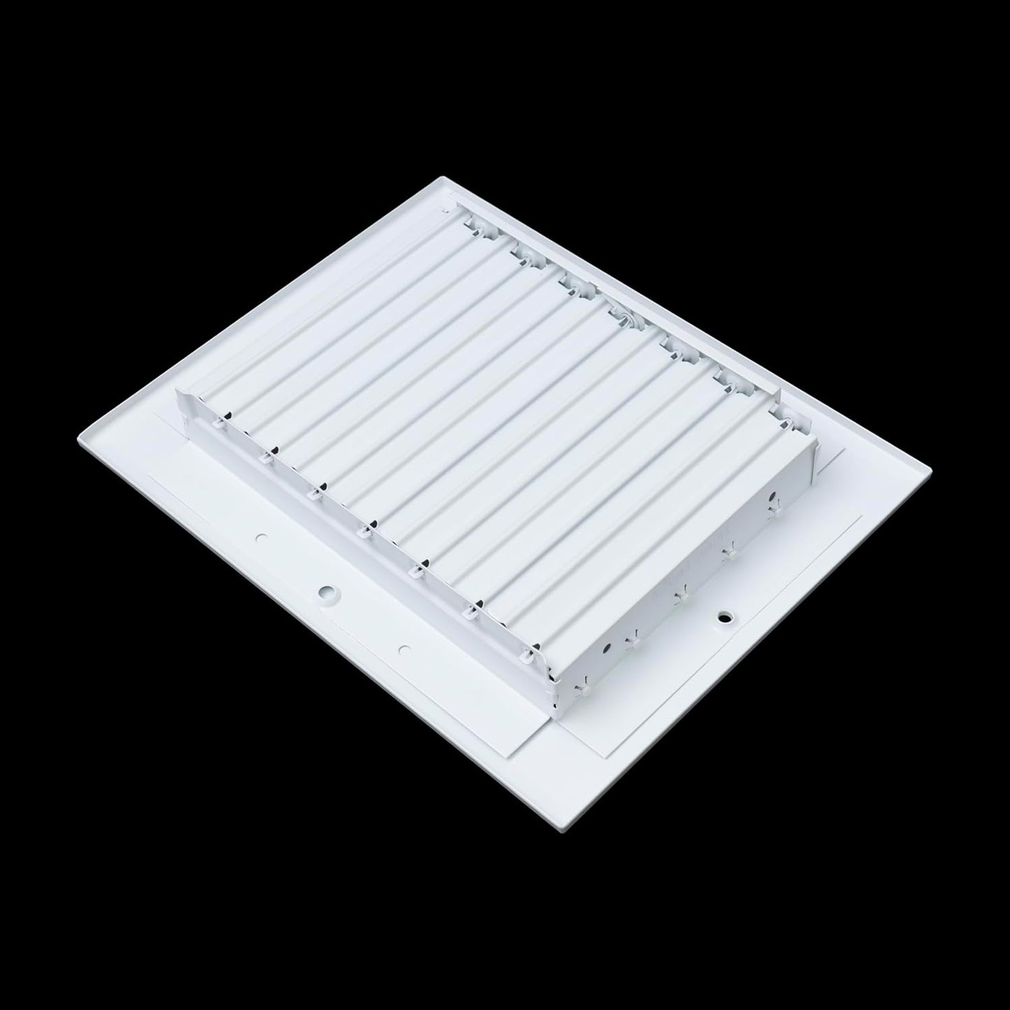 Fits 8x4 Duct Opening Aluminum 1-Way Adjustable Air Supply Grille by Handua | Curved Blade Register Vent Cover for Sidewall & Ceiling | White | Outer Size: 9.75" X 5.75"