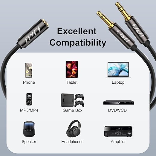 J&D 1/8 Inch TRS Stereo Y Splitter Cable, Only Suitable - Image 3
